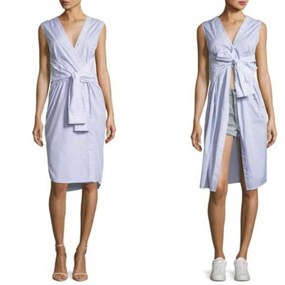Alexander Wang Dresses & Skirts - * T Alexander Wang Stripe Tie Midi Shirt D